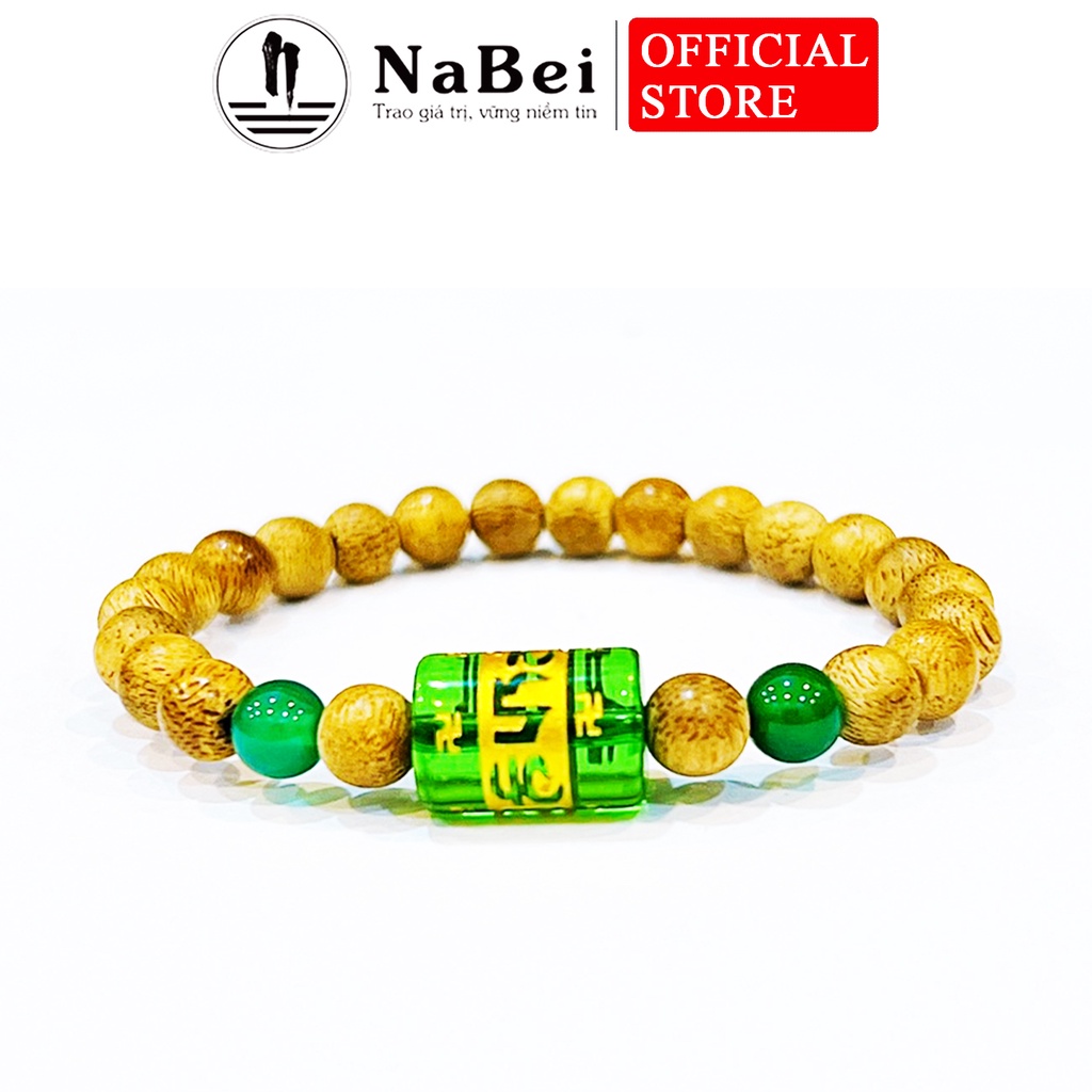 Vòng Tay Trầm Hương Mix Lu Thống Chú Om Mani Phù Hợp Cho Nam Nữ NB343 - Phong Thủy NaBei Store