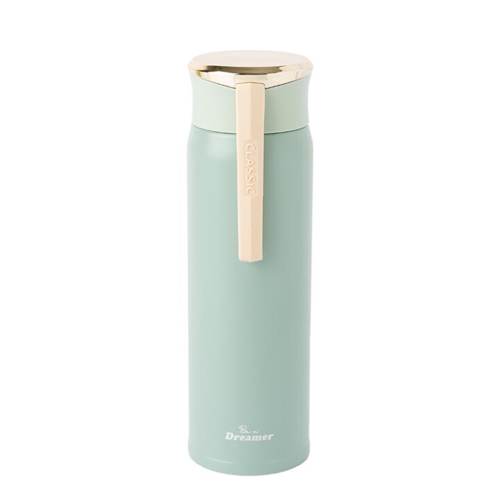 Bình Uống Nước Tumbler ARTBOX Hàn Quốc Màu Mint Bạc Hà Nắp Vàng Pastel