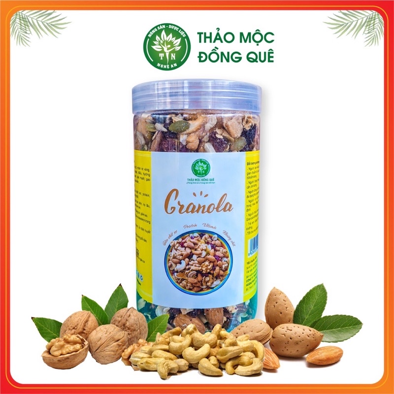 Granola siêu hạt Ngũ cốc Ăn Kiêng, Giảm Cân bổ sung dinh dưỡng, giữ vóc dáng  Thảo Mộc Đồng Quê 500G