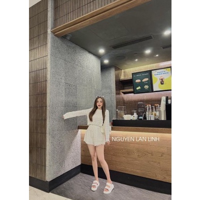 Sét bộ xốp gân bèo cổ tròn dài tay hot