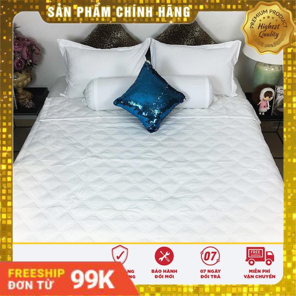 Bộ Ga Gối Cotton Khách Sạn Trắng Trơn RIOTEX Kích Thước 1m/1m2/1m4/1m6/1m8/2m nệm 5-25cm