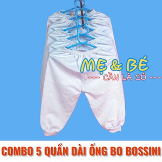 Set 5 quần dài ống bo cho bé bossini chất đẹp
