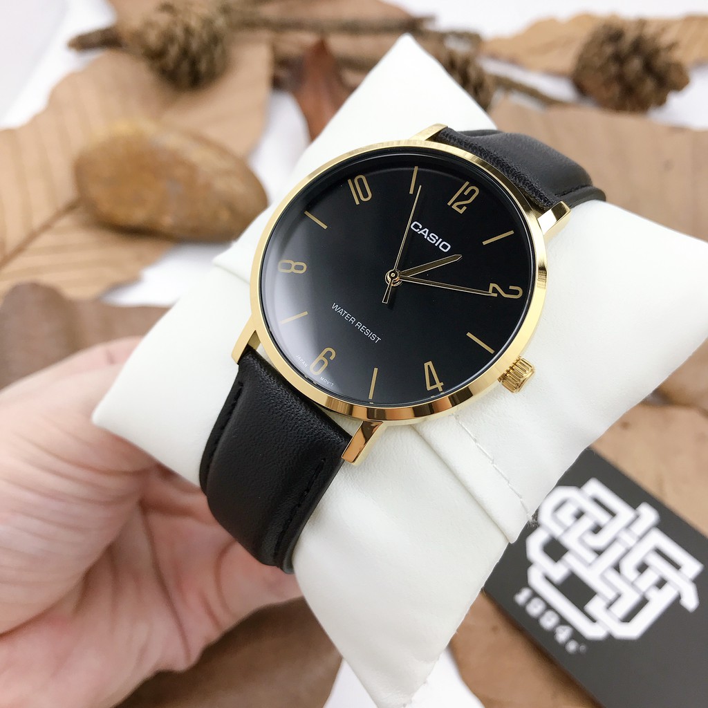 Đồng hồ nam Casio MTP-VT01 / MTP-VT01L-2B2 dây da, size 40mm, chống nước, hàng chính hãng