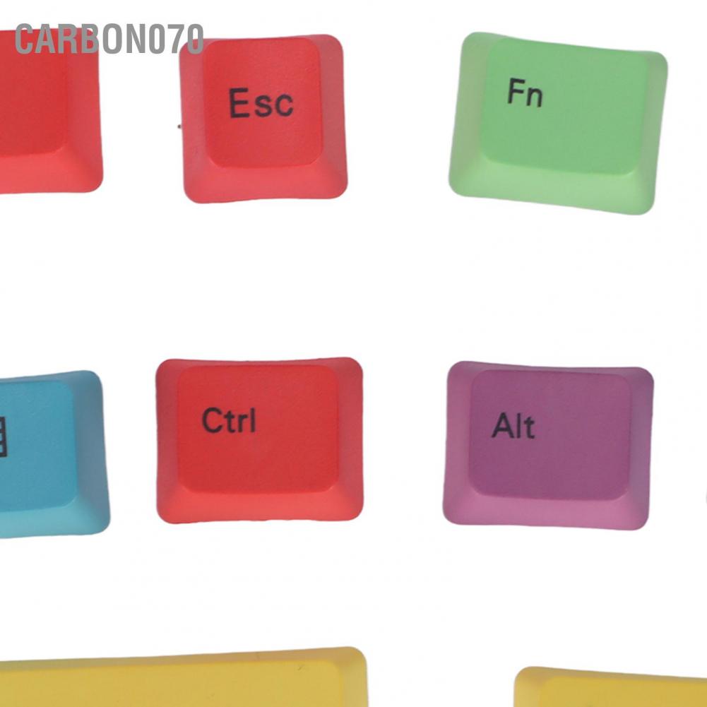 Hàng Sẵn 10Pcs Keycap nhựa PBT 10 phím cho Bàn phím cơ Công nghệ thăng hoa nhiệt tự làm Chiều cao OEM Đẹp thực tế đầy màu sắc【Carbon070】