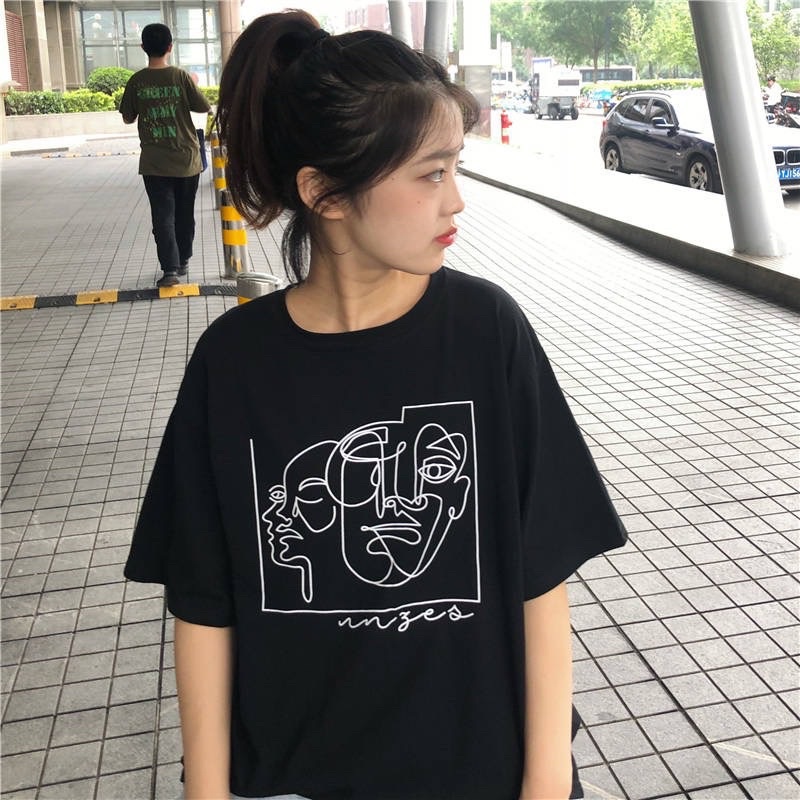 Áo thun phông nam nữ PINK tay lỡ form rộng FACE Unisex