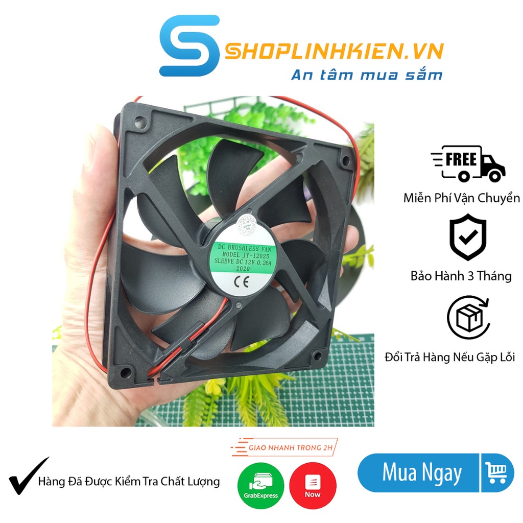 Quạt Tản Nhiệt Brushless 12V 3000RPM 95225 Quạt Thổi Nhiệt Hút Mùi PC 12CM 9CM 6CM - ShopLinhKienM2M