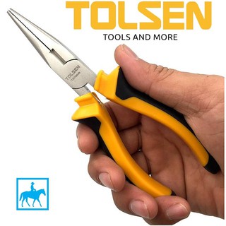 Kìm kềm cắt mỏ nhọn 6 inch 160mm long nose pliers tolsen 10006