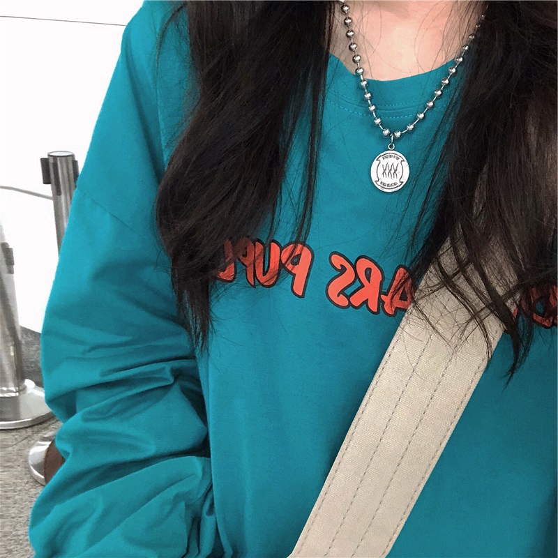 NRVP Áo Thun Tay Dài Phong Cách Hong Kong Harajuku Thời Trang Cho Nữ