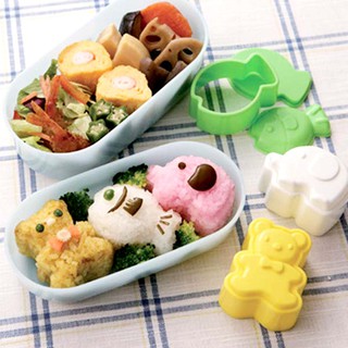 Set 3 khuôn tạo hình đồ ăn M'sa (mẫu cá, voi, gấu)