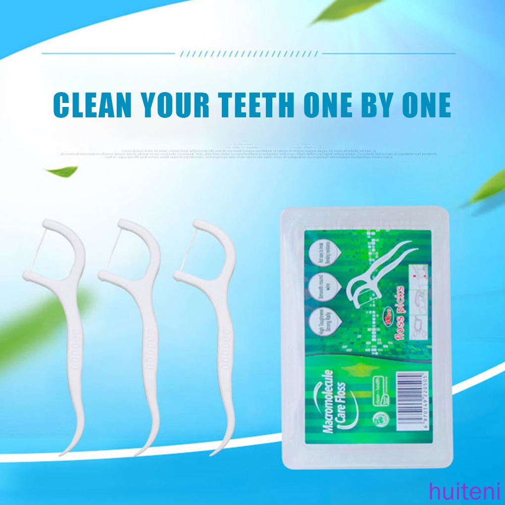 Bộ 50 chỉ nha khoa bằng nhựa cấp thực phẩm chăm sóc răng miệng cao cấp nhỏ gọn