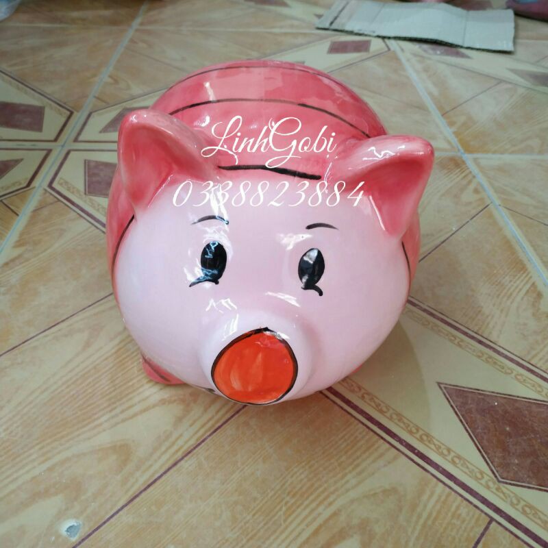 Lợn sứ tiết kiệm màu hồng siêu cute size to - Heo tiết kiệm | BigBuy360 - bigbuy360.vn