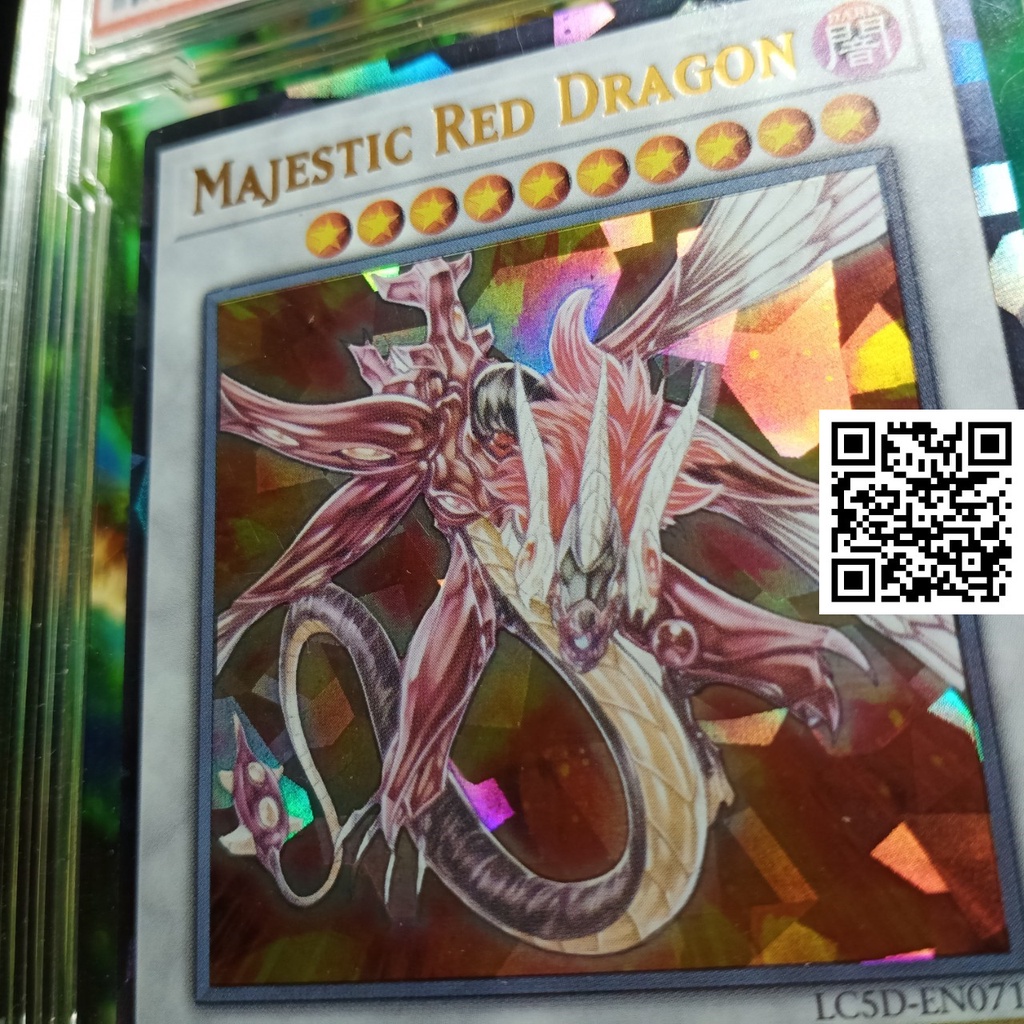 Bài ma thuật lá Majestic Red Dragon Xích Độ Long Anime Yugioh ứng phản  quang Holofoil