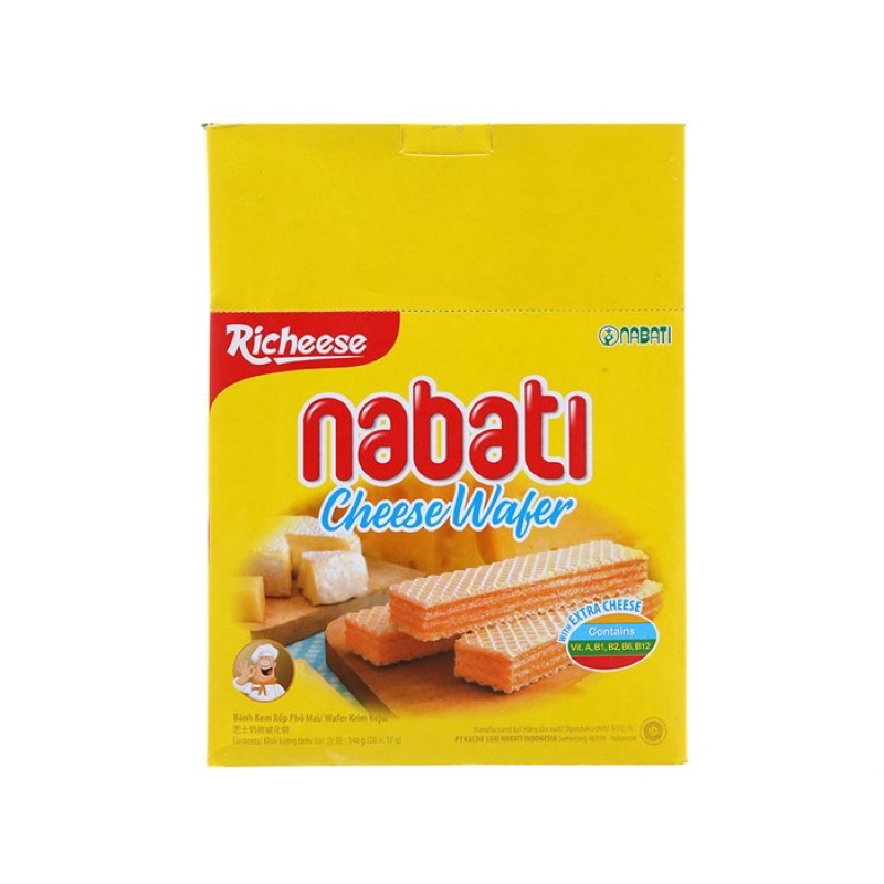 BÁNH KEM XỐP PHÔ MAI NABATI HỘP LỚN 340gr