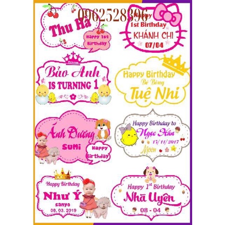 ❤️ Bảng Tên Treo Sinh Nhật Cho Bé ❤️