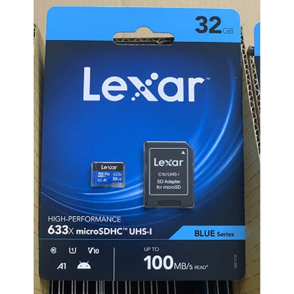 Thẻ nhớ MciroSD 32GB U3 Lexar Tốc độ cao Class 10 Chính hãng -Thích hợp lắp cho Camera Ezviz