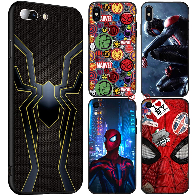 Ốp Điện Thoại Họa Tiết Spiderman Marvel Dft73 Cho Iphone Se Xr 5 5s 6 6s 7 8 11 Pro Max Plus