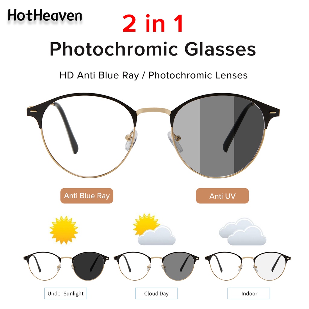 Kính Mát Gọng Kim Loại Chống Tia Bức Xạ Ánh Sáng Xanh 6 Kiểu Unisex