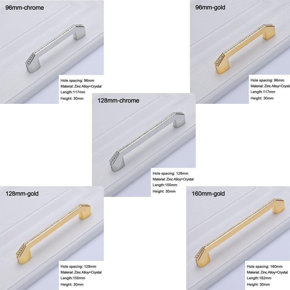 ESPO Tay Nắm Cửa Tủ Bằng Hợp Kim Kẽm Đính Pha Lê Sang Trọng