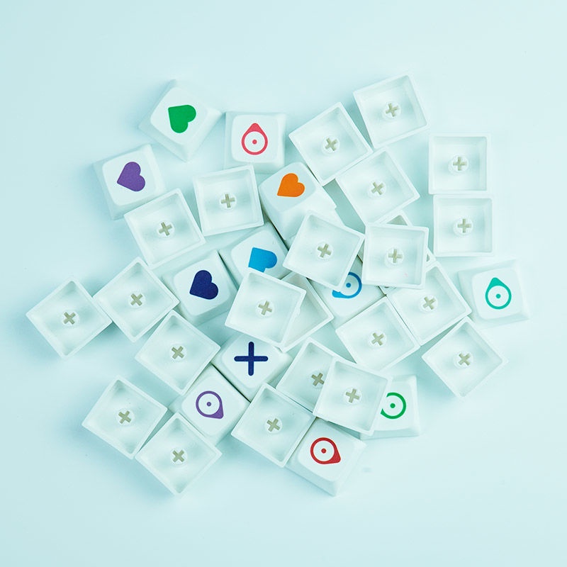 Nắp Gắn Phím Cách Nhiệt PBT Hình Trái Tim Cho Bàn Phím Cơ