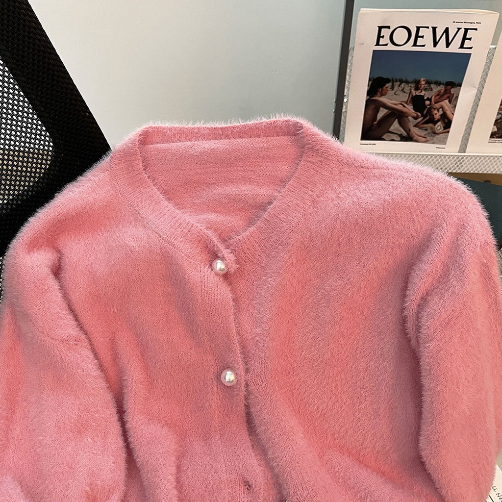 Áo Khoác Cardigan Dáng Rộng Thời Trang Thu Đông Thanh Lịch Cho Nữ