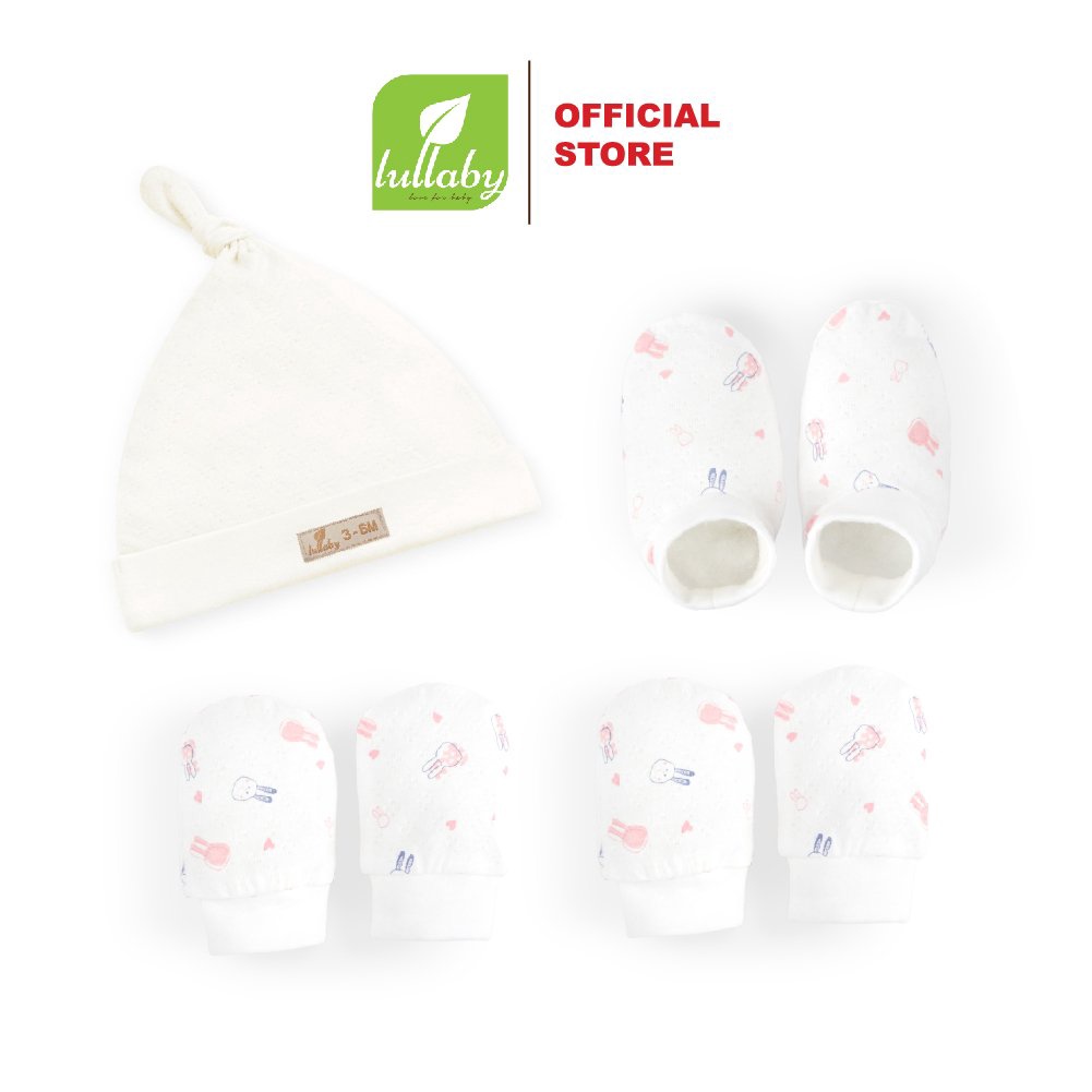 Set phụ kiện (bao tay/bao chân/mũ thắt nút) Lullaby NH04050617