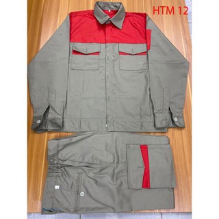 Xả 12.12 Quần Áo Bảo Hộ Phối Màu HTM12 Cao Cấp [ TOP BAN CHAY ] . NEW : ' " : . . . . . . . .