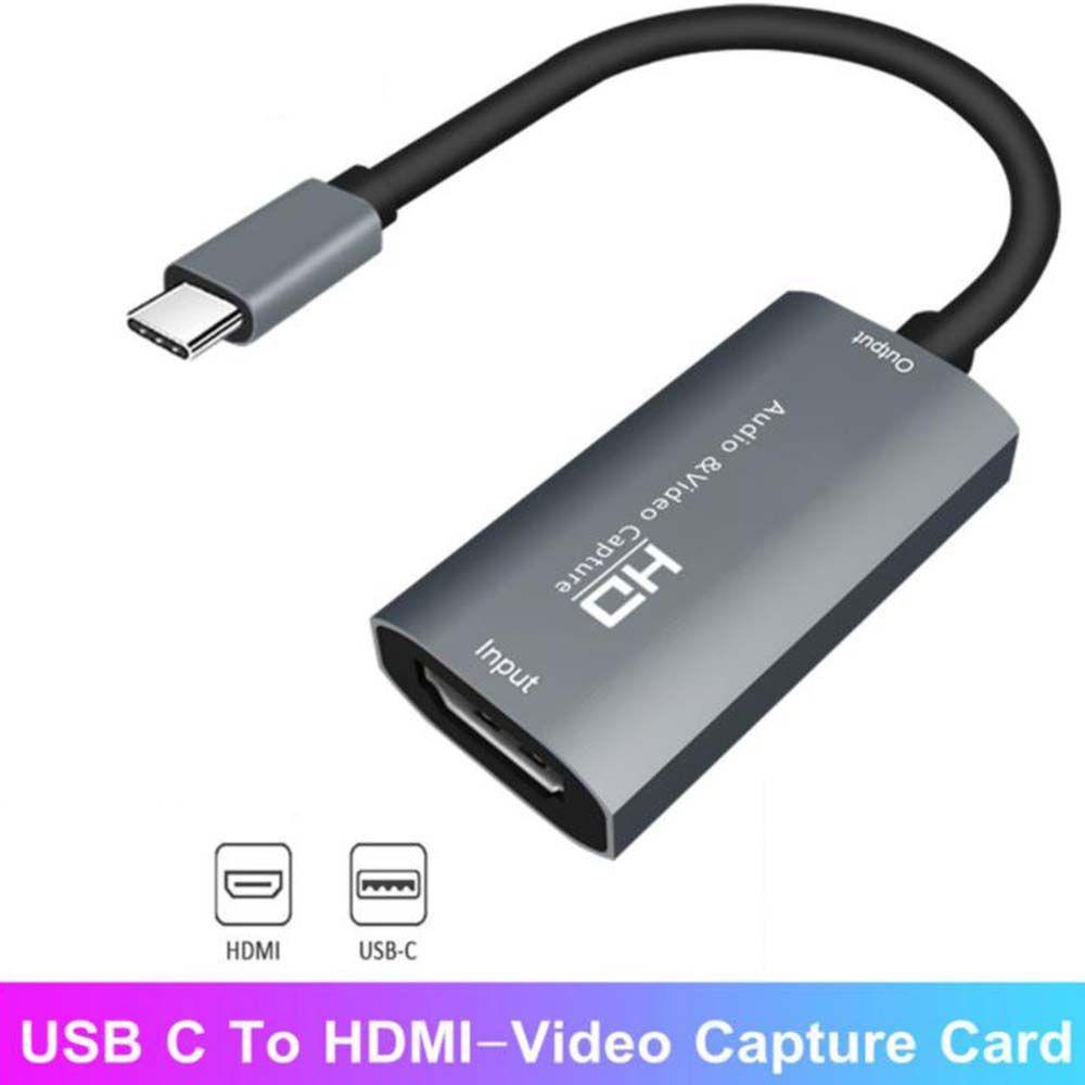 Quillan video capture card usb-c đầu ra hdmi đầu vào âm thanh trò chơi ghi video grabber game recorder capture card usb-c video capture