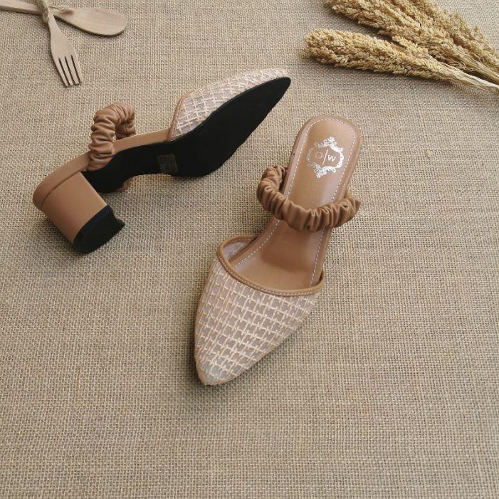 Giày Sandal Cao Gót 6.6 Faduzzi Bella Đế Thô Thời Trang Sành Điệu