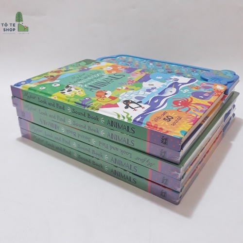 Đồ chơi âm thanh 50 nút kèm hình ảnh chủ đề Động vật Animals, My First Look and Find Sound Book Animals