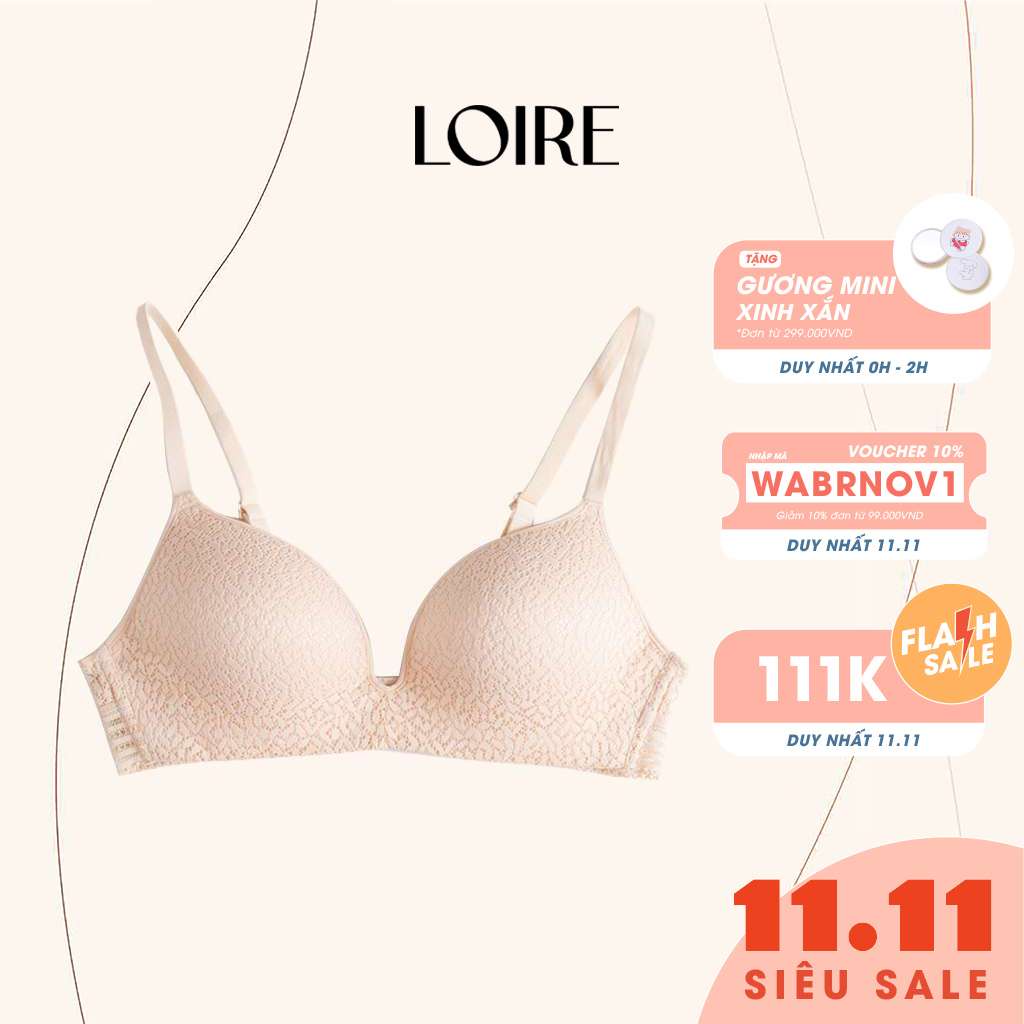 [Mã WABRNOV1 giảm 10% đơn 99K] Áo Ngực Không Gọng Thoải Mái Đệm Mỏng LOIRE BRC13