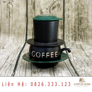 Bộ Phin Cafe Vintage Gốm Sứ Bát Tràng