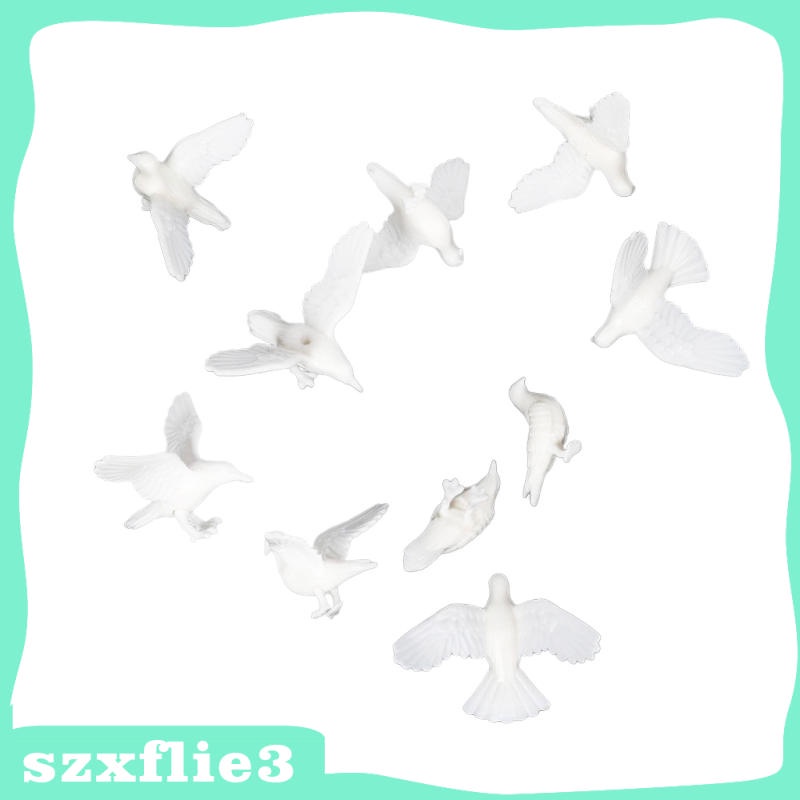 Set 10 Mô Hình Chim Bồ Câu Mini Trang Trí Nhà Búp Bê