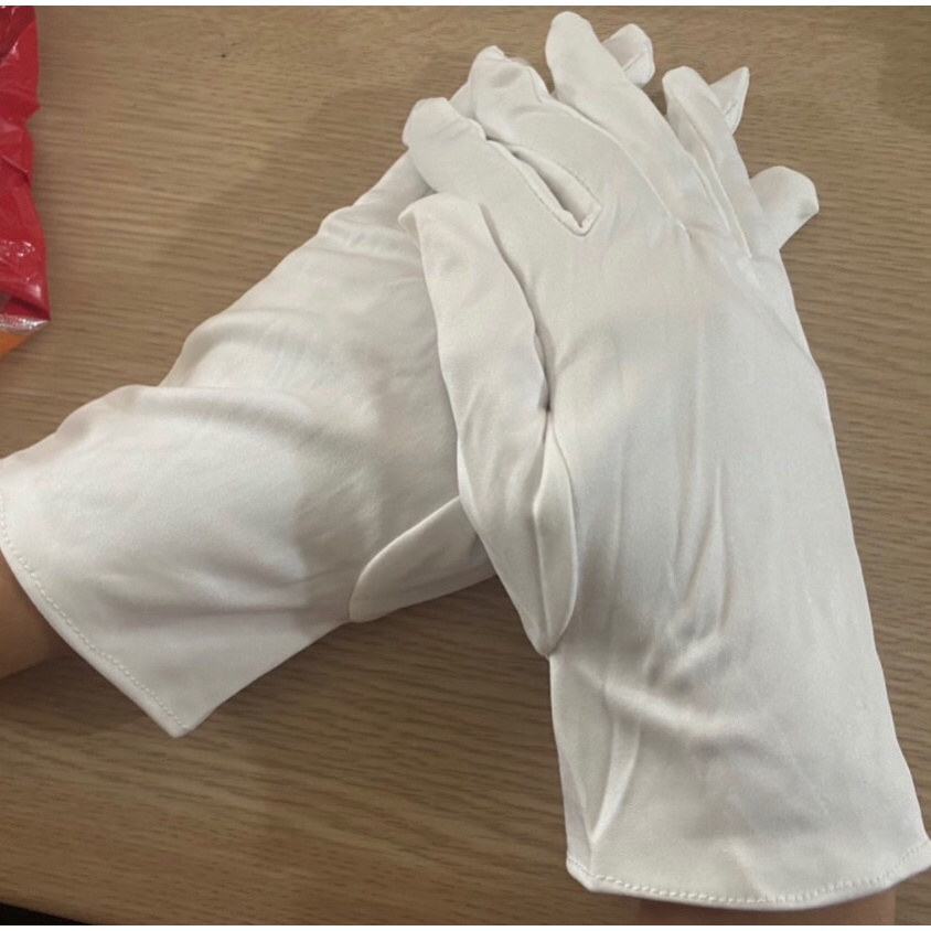 GĂNG TAY 100% COTTON TRẮNG TRƠN
