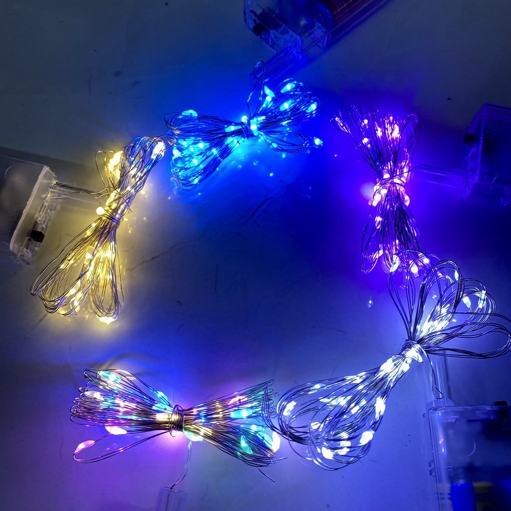 Đèn Led Xài Pin AA Dài 3 Mét 30 Bóng Đom Đóm Fairy Light Trang Trí Phòng, Quán Cafe, Quấn Cây