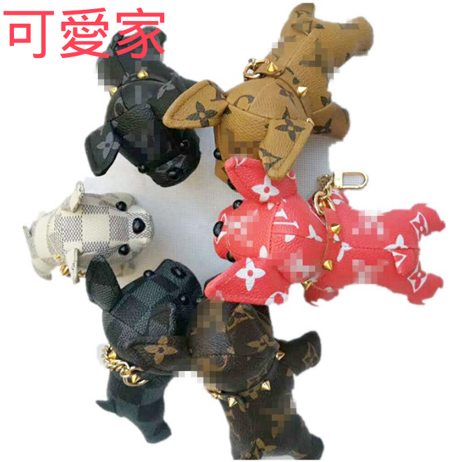 Chú Chó Bull Louis Vuitton LV Pháp Dễ Thương Trang Trí Xe Hơi / Móc Khóa