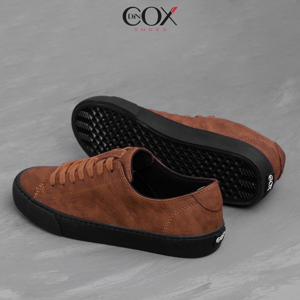 Giày Sneaker Da Nam Dincox D34 Brown Sang Trọng Lịch Lãm