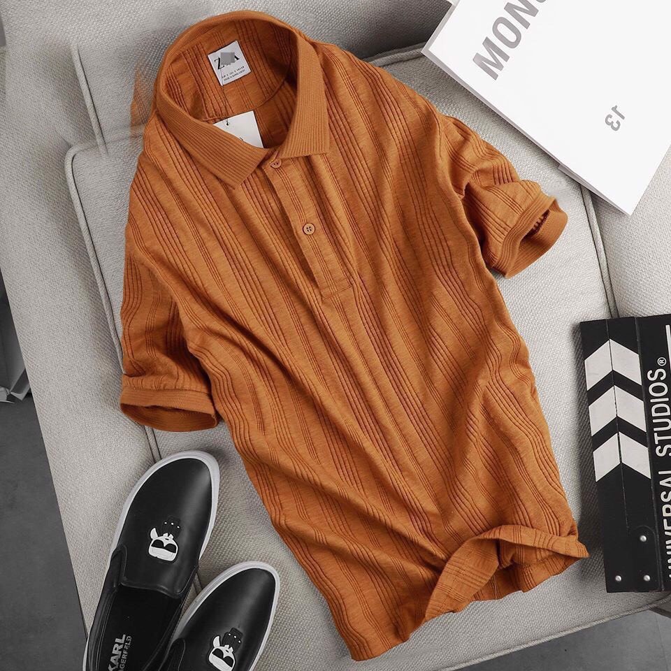 Áo Polo Nam ZARA Chất Len Dáng Slim-fit Phối Line