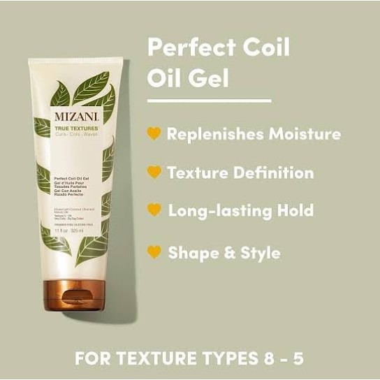 [Hàng mới về - Bill USA] Gel kích hoạt làm xoăn tóc Mizani true textures perfect Coil Oil Gel - Auth Mỹ