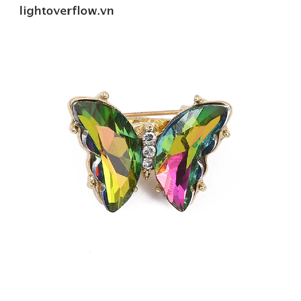 1 Huy Hiệu Cài Áo Hình Bướm Đính Đá Thời Trang