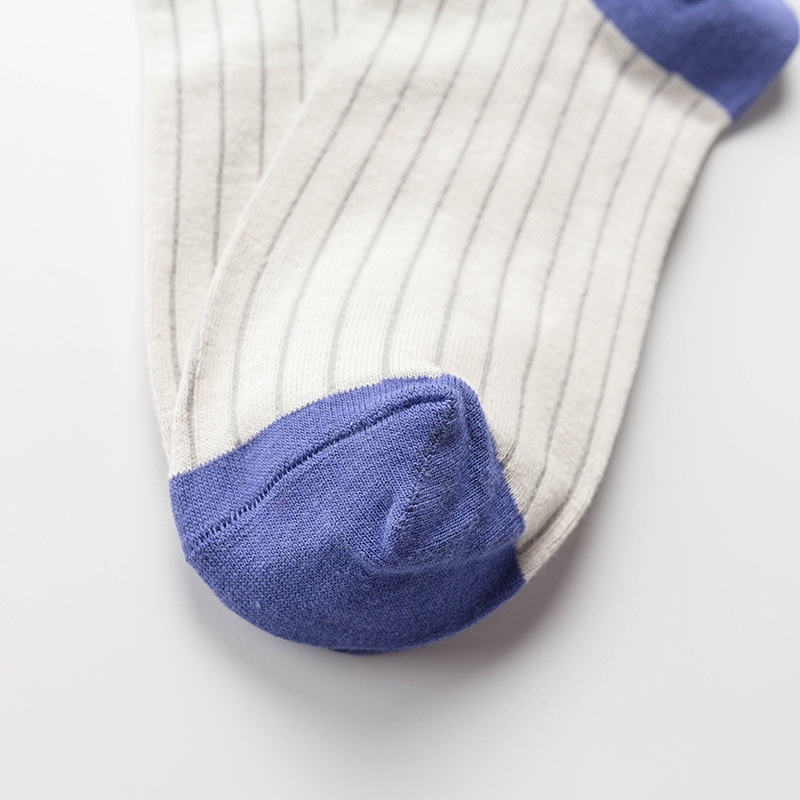 Tất cotton bóng chày hình số sọc dọc để chạy bộ thời trang cho nữ