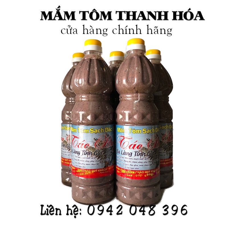 1 chai mắm tôm Ba Làng Thanh Hoá đặc biệt 1 lít