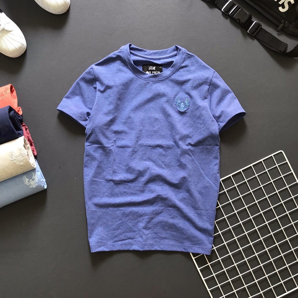 Áo thun nam [FREESHIP 50K] áo phông nam cao cấp thêu hình đơn giản vải cotton dày dặn thấm hút mồ hôi - Liyor - TCT4003 | BigBuy360 - bigbuy360.vn