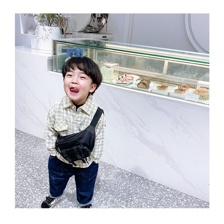 Túi đeo chéo bao tử  cho bé trai 1989KIDS phù hợp trẻ em từ 3 tuổi đeo ngực,đeo thắt lưng,đeo vai,phong cách hàn quốc