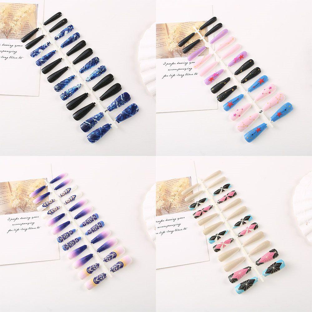 Bsuns Set 24 Móng Tay Giả Dài Bằng ABS Cho Nữ