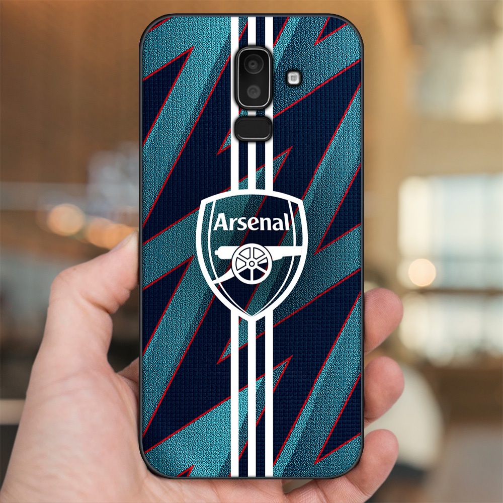 Ốp lưng Samsung J8 viền đen in hình Arsenal FC