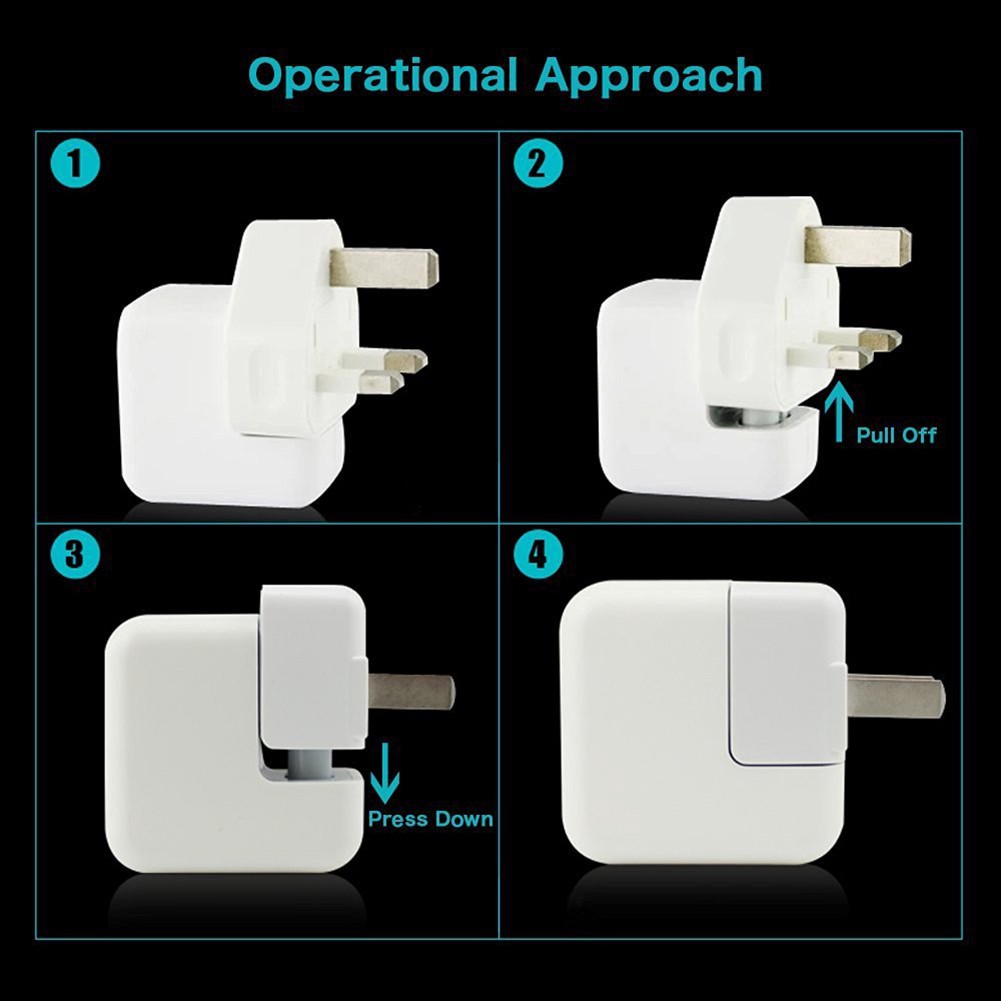 Phích Cắm Sạc Us / Uk / Eu / Au Cho Ipad Macbook Magsafe