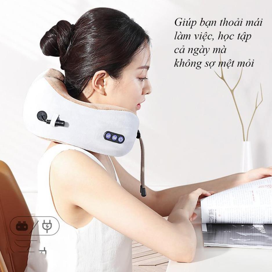 Massage Cổ SSR Chữ U Cao Cấp - Gối massage cổ giúp lưu thông máu huyết kiêm gối ngủ tiện lợi ( (LA199249)