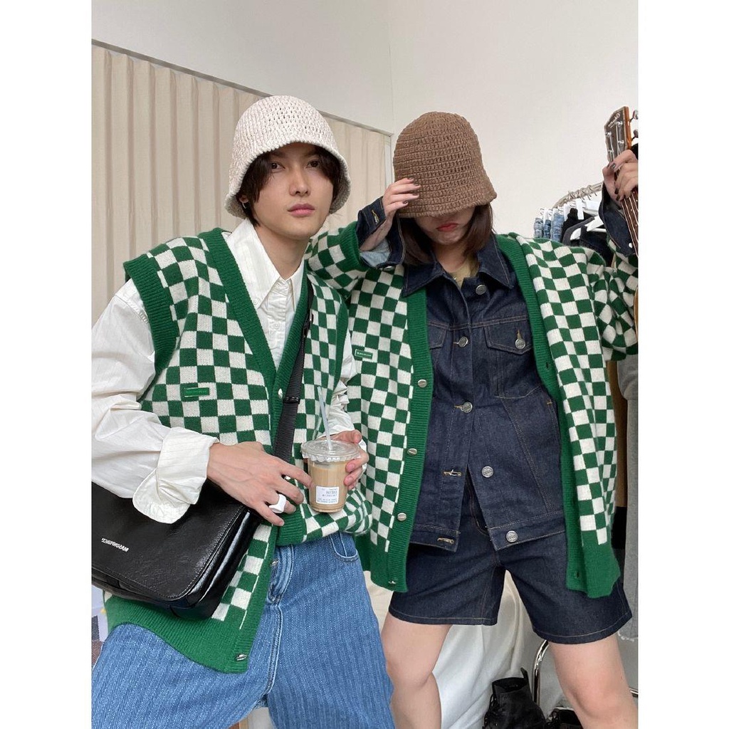 ❇☜❁Áo khoác Cardigan dệt kim dáng rộng phong cách Hàn Quốc mùa thu đông mới cho nam và nữ