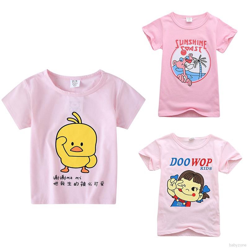 Áo thun cộc tay in hình dễ thương cho bé