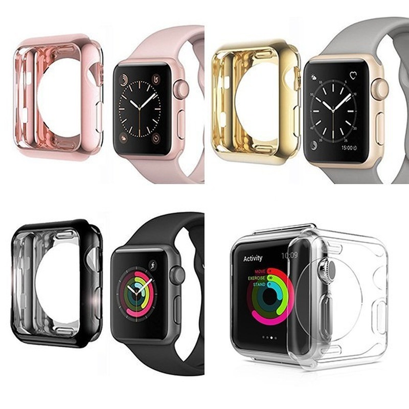 Vỏ Tpu Mềm Mỏng Bảo Vệ Cho Đồng Hồ Thông Minh Apple Watch Se 6 5 4 40mm 44mm 3 2 1 38mm 42mm